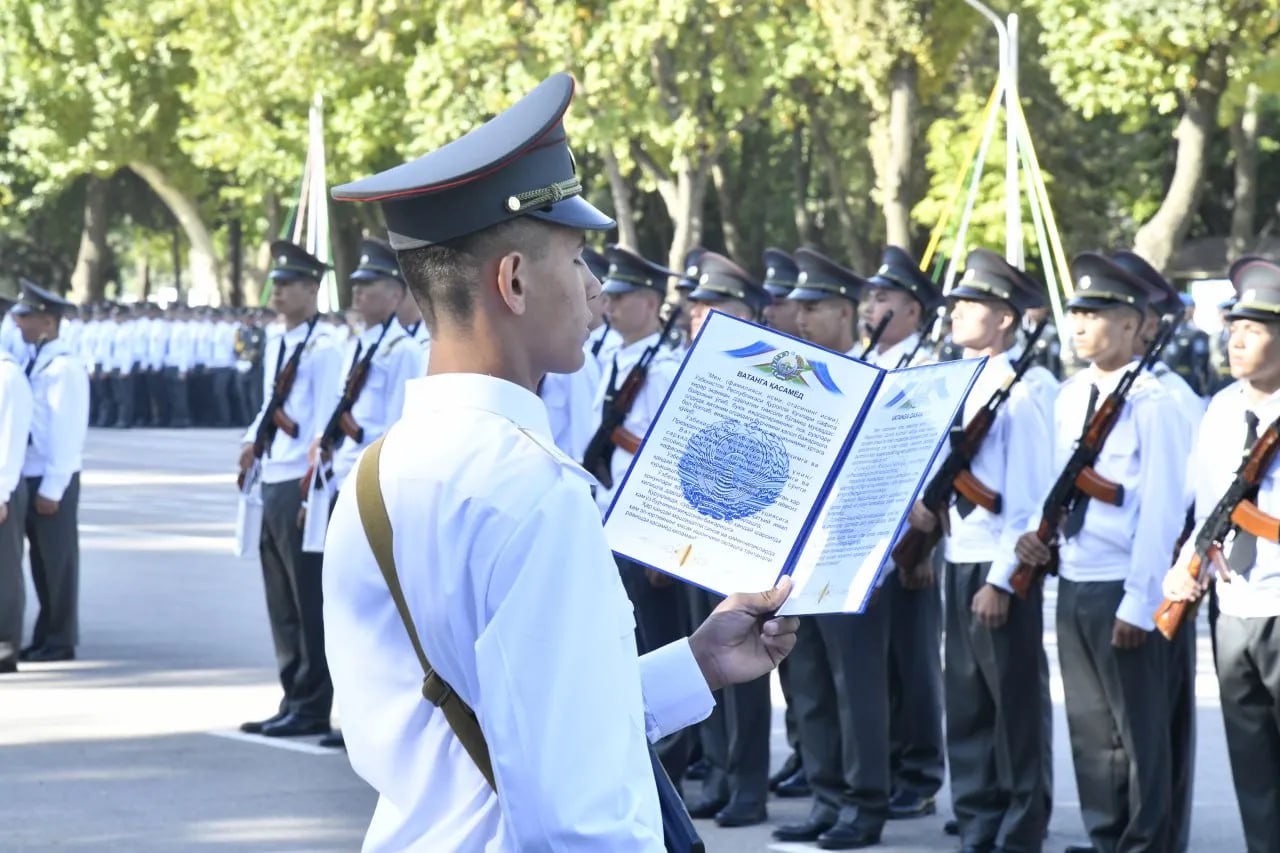 The cadets took the oath in the higher military educational institutions of Uzbekistan