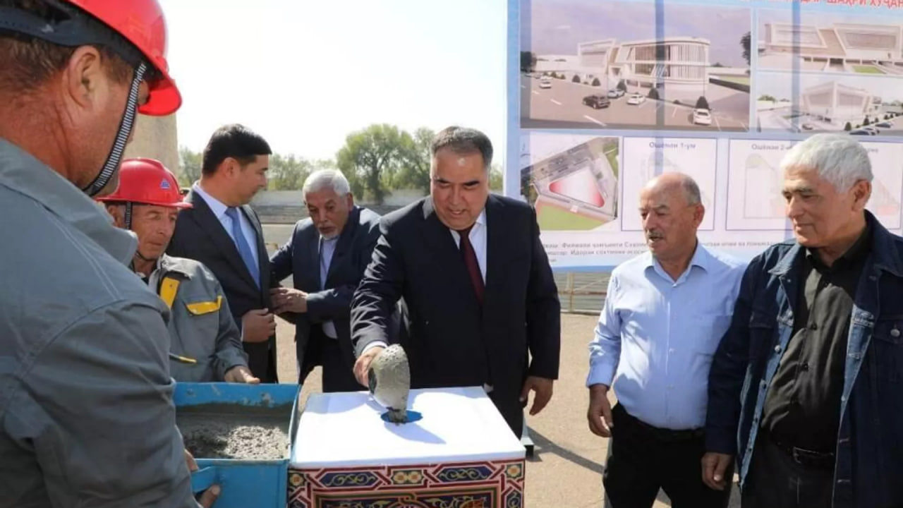 The first stone of the Sughd Arena was laid in Khujand