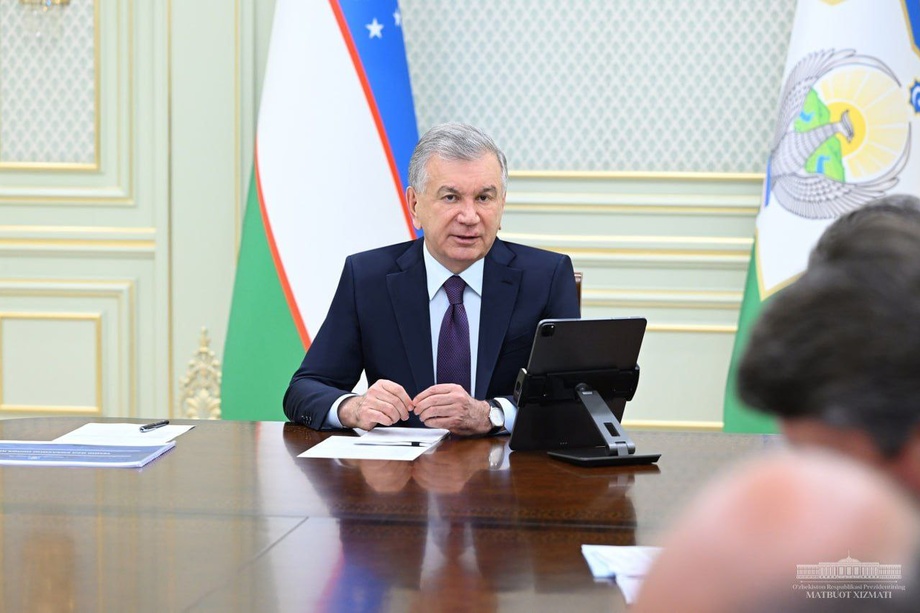 A meeting is being held under the leadership of the President
