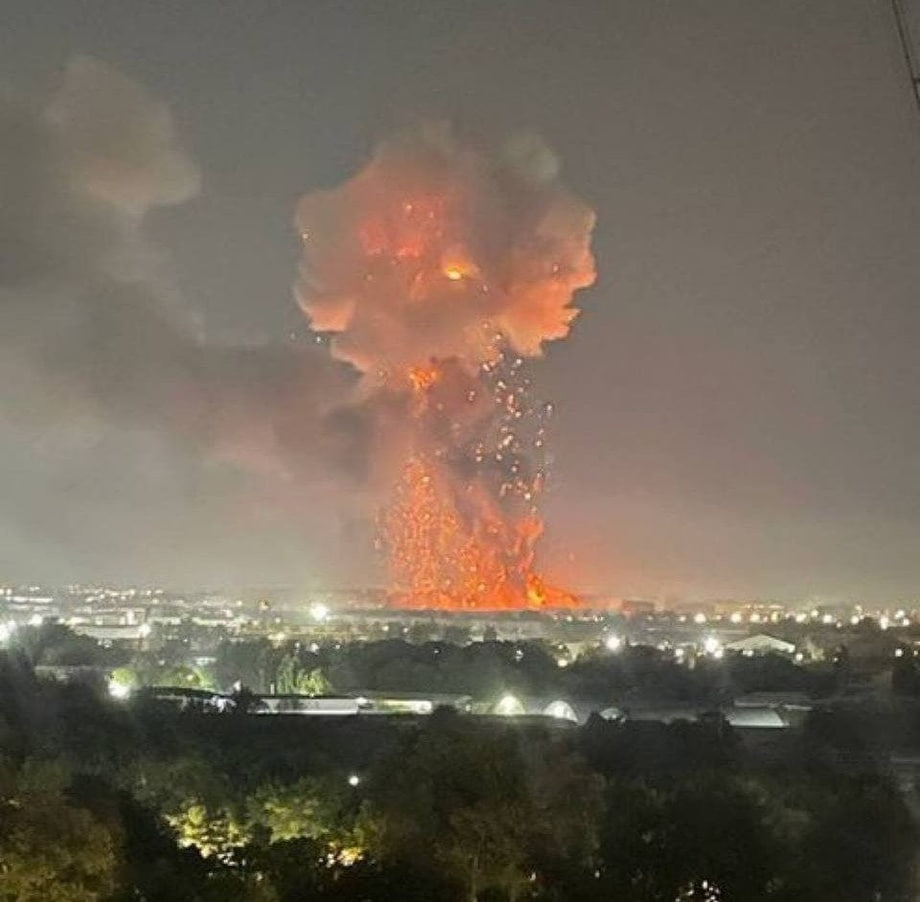 The explosion in Sergeli was caused by chemicals stored in the warehouse - media