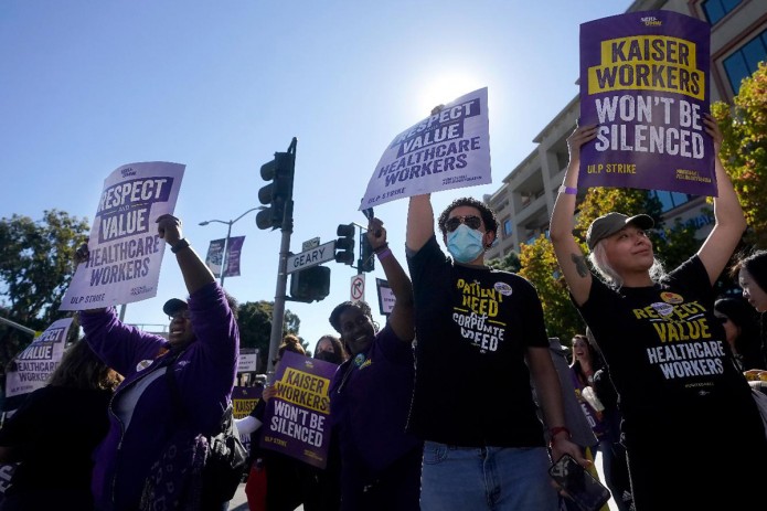 More than 75,000 medical workers announced a strike and took to the streets in the US
