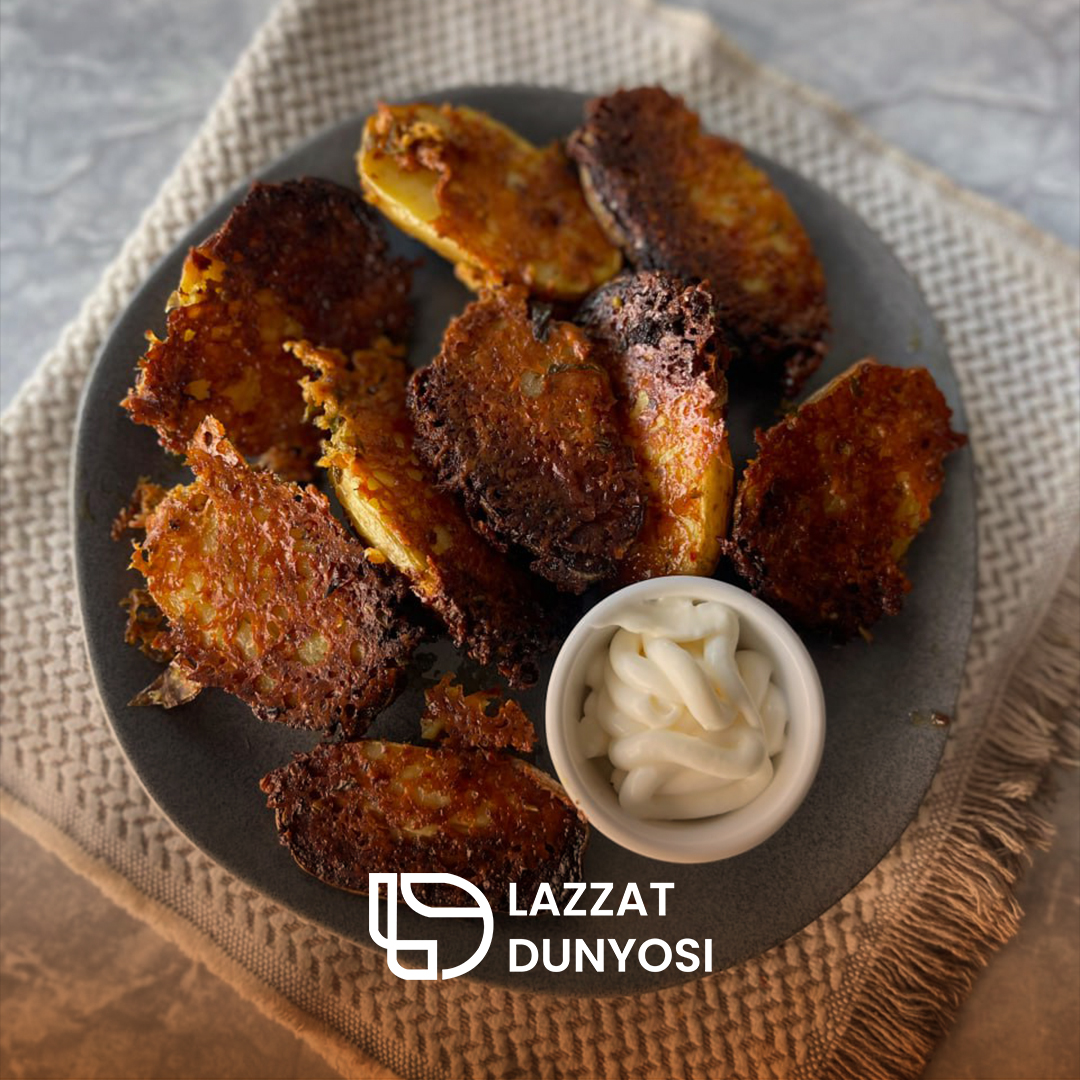Crispy potatoes with cheese