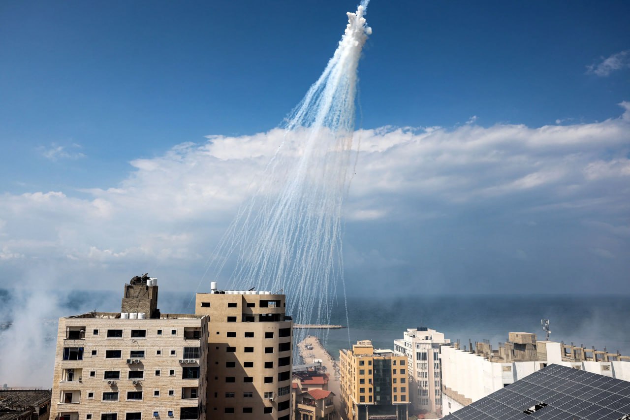 The Israeli army rained white phosphorus shells on Gaza and Lebanon