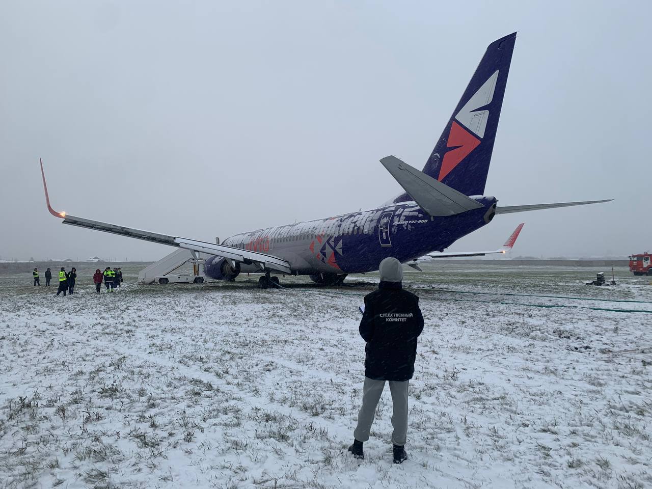 In Russia, the plane left the runway