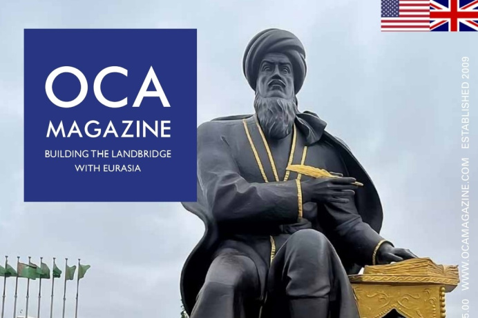 Magtymguly Fragi on the cover of the international magazine Open Central Asia Magazine