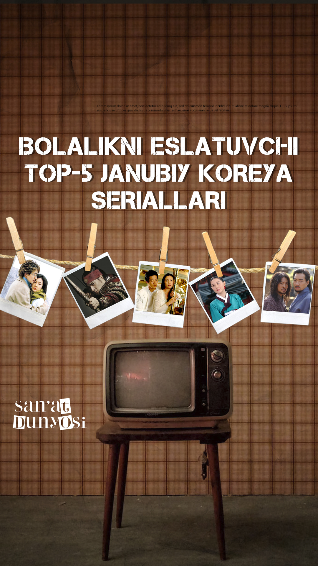 Top-5 South Korean TV series reminiscent of childhood