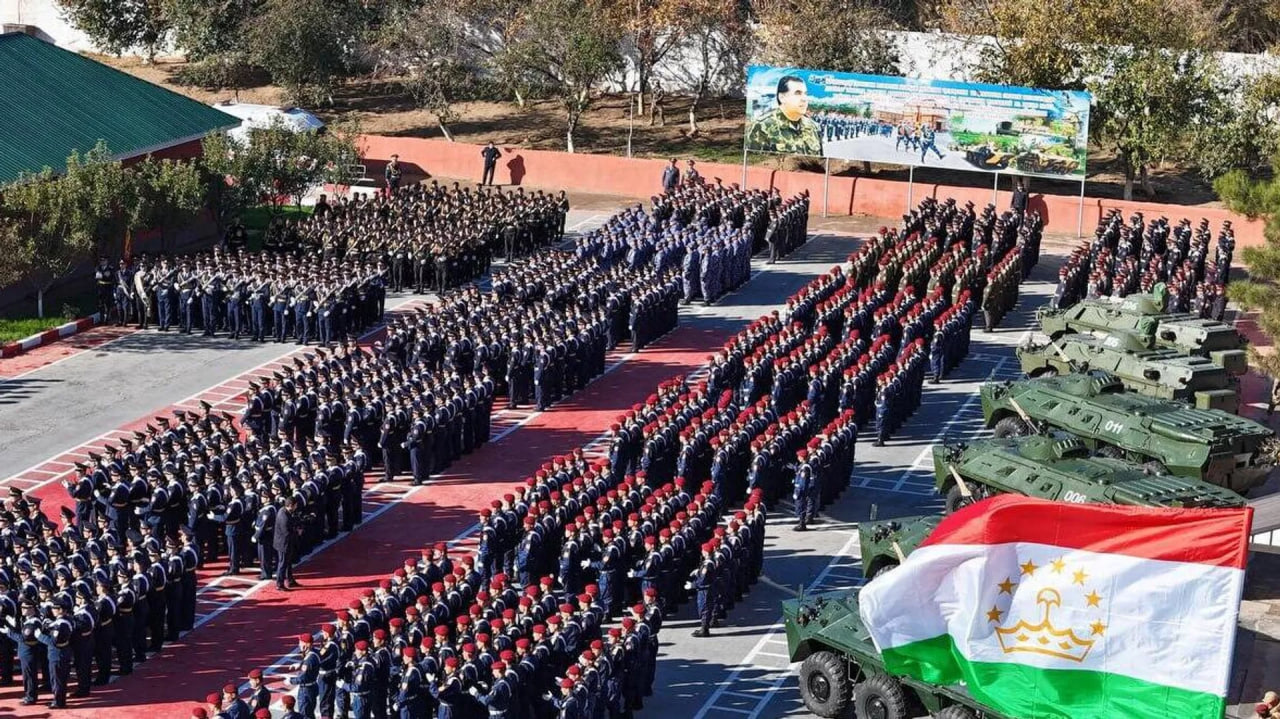 A military parade of units of the Ministry of Internal Affairs was held in Tajikistan on the occasion of Police Day