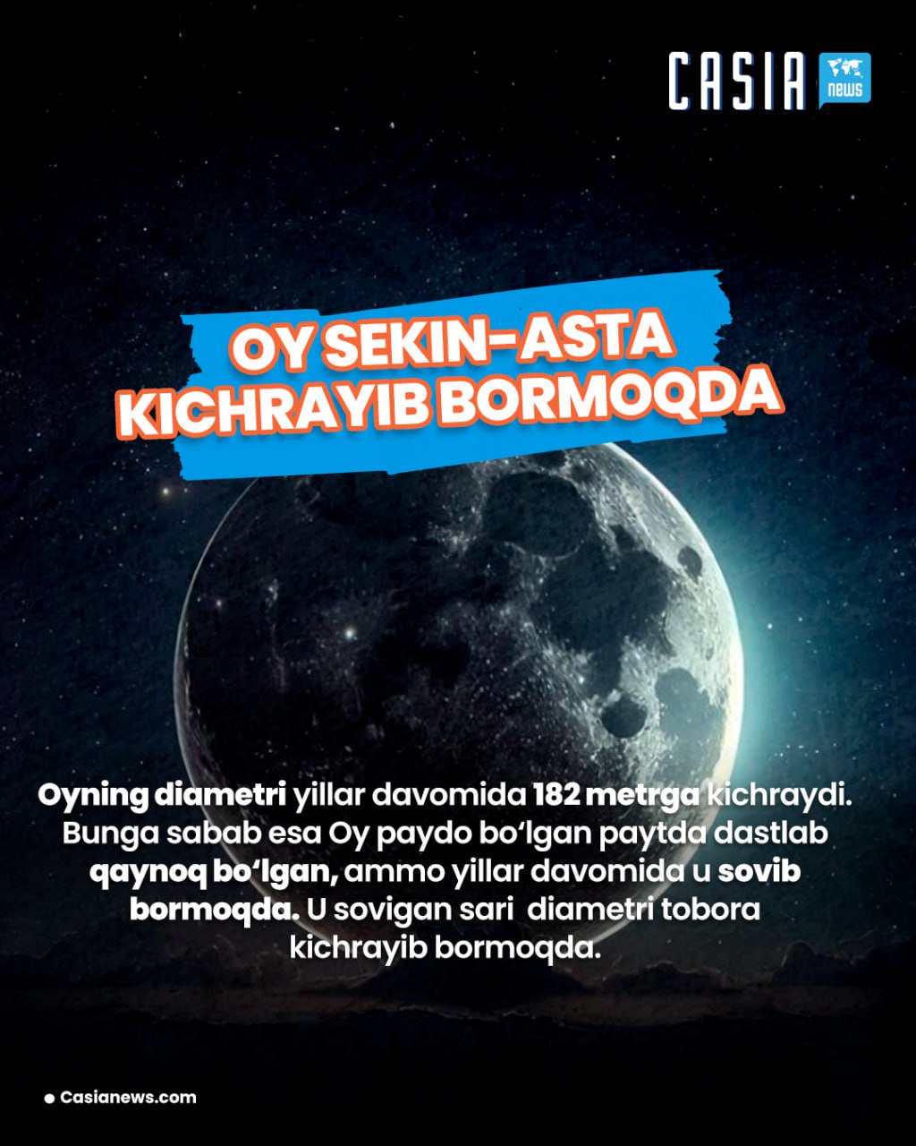 🌚Sizningcha oyning tobora kichrayib borishi bizga qandaydir ta’sir ko‘rsatadimi?