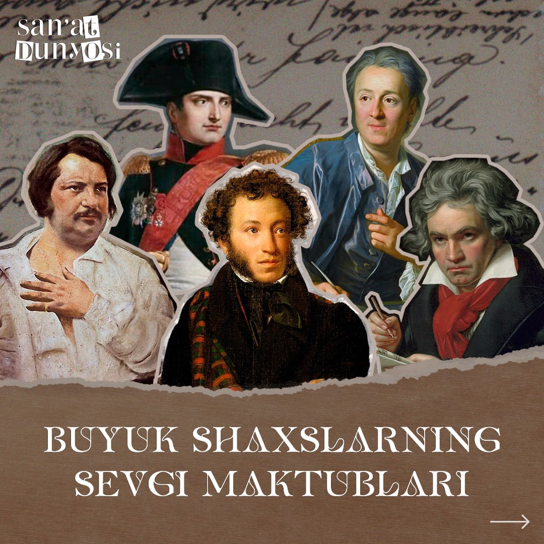 💌Buyuk shaxslarning sevgi maktublari
