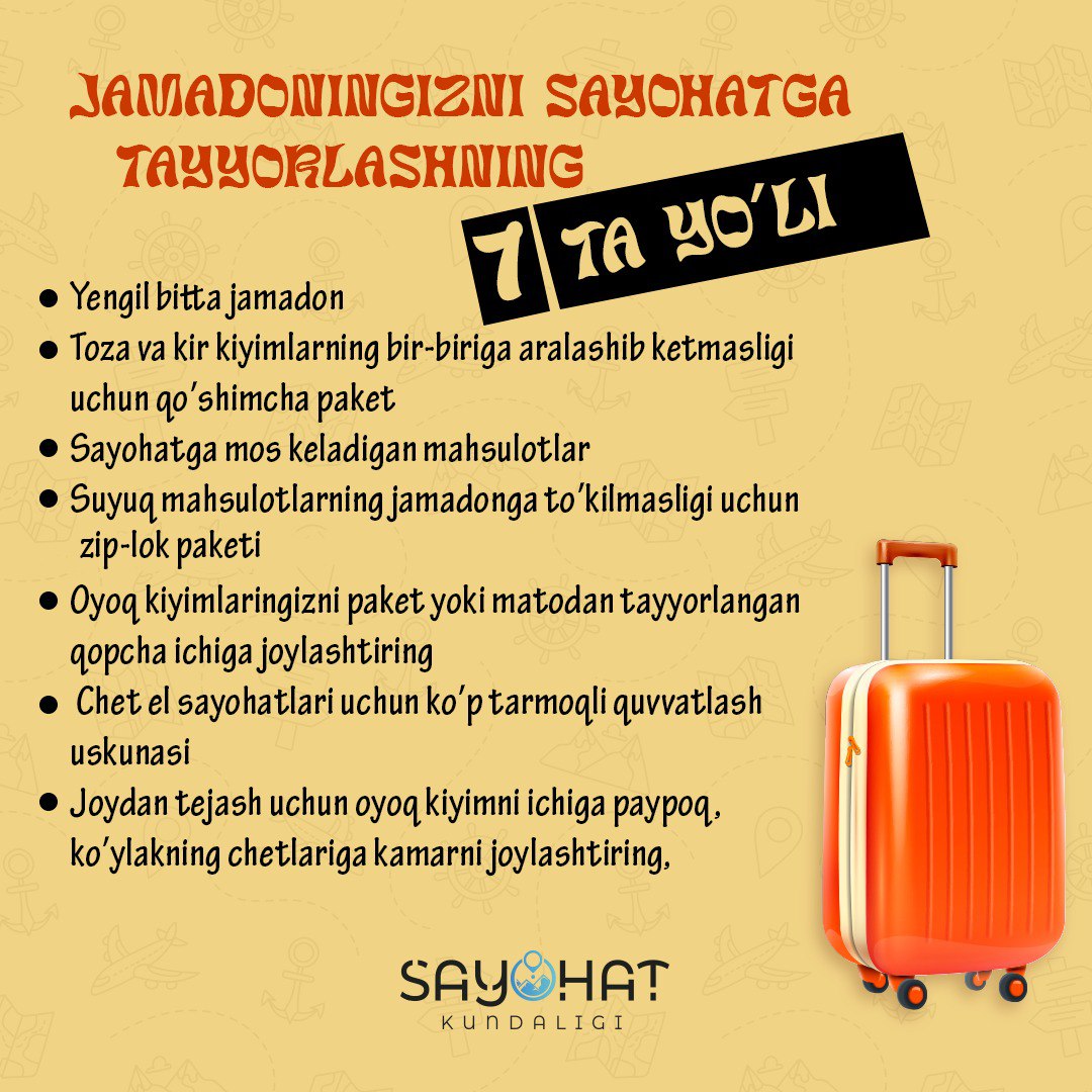 7 ways to prepare your suitcase for a trip
