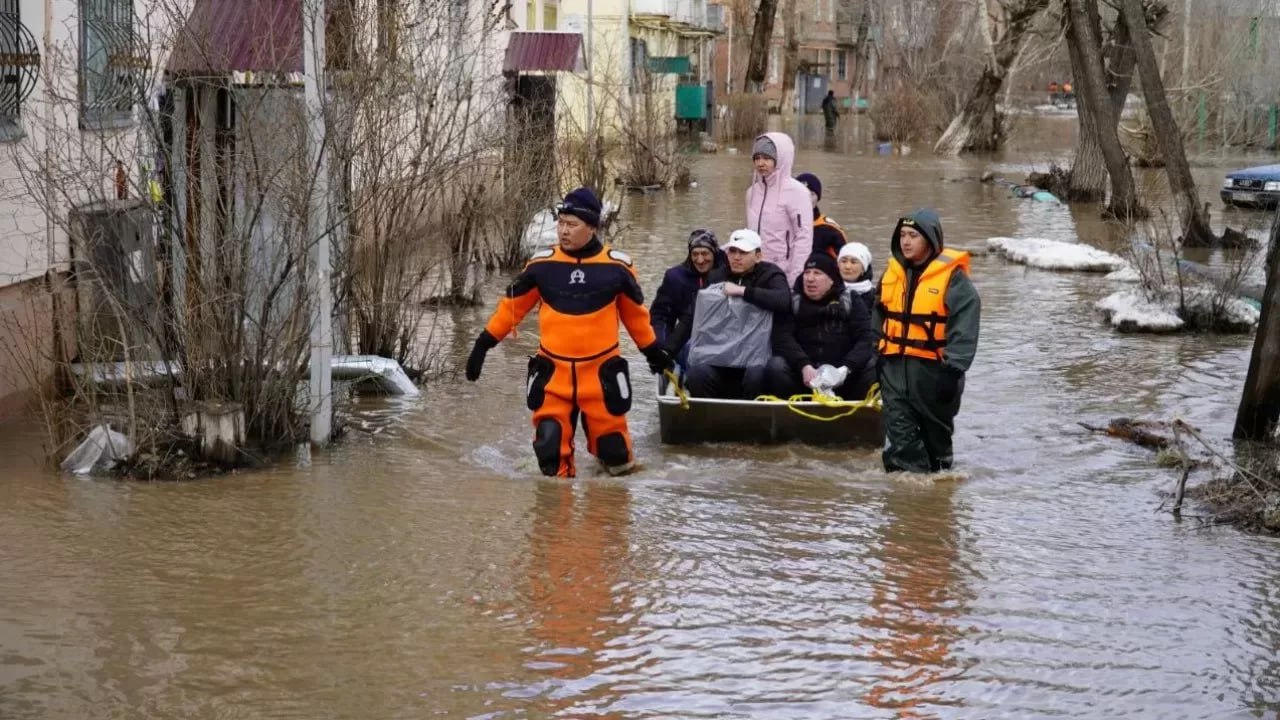 Heavy flood in Kazakhstan