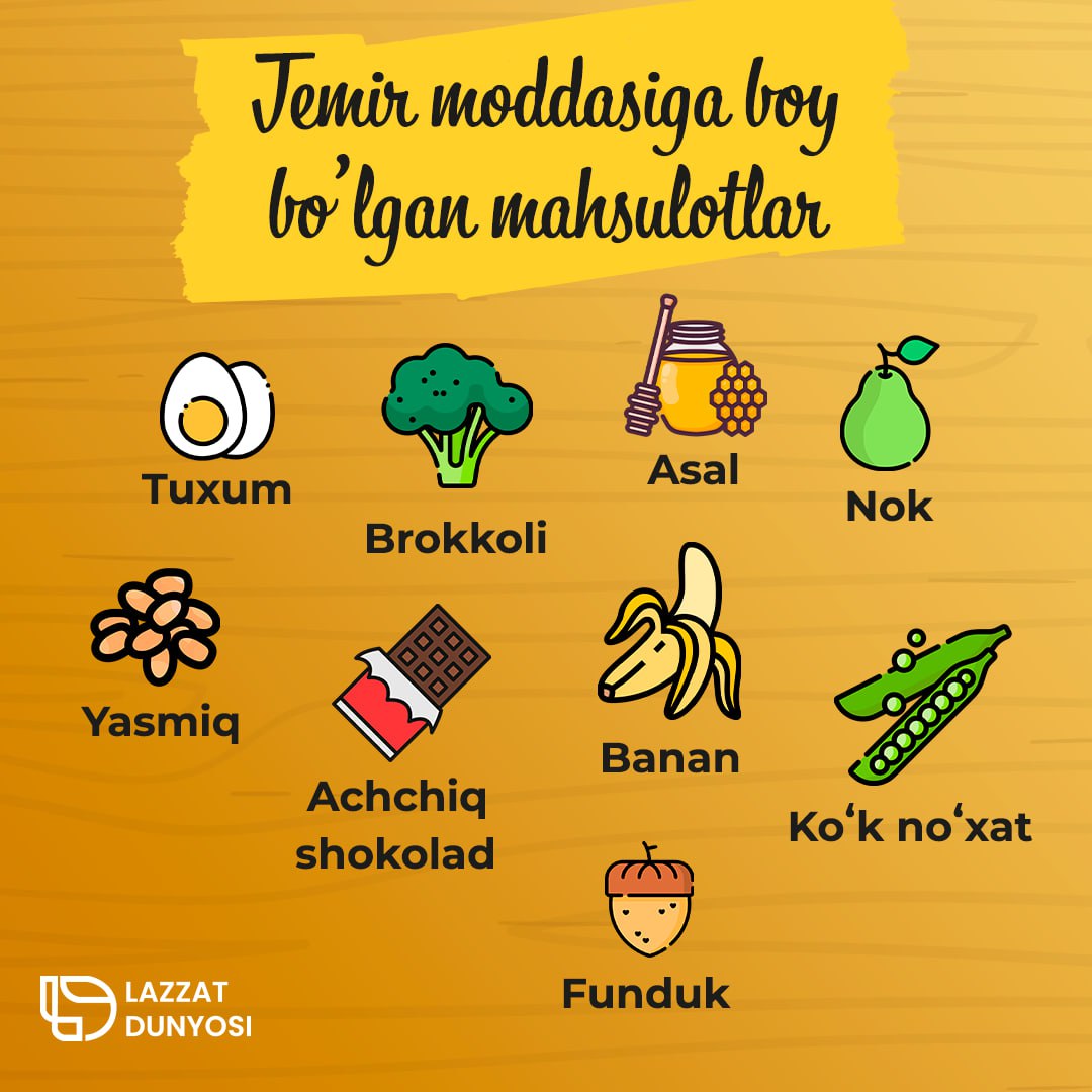 Products rich in iron