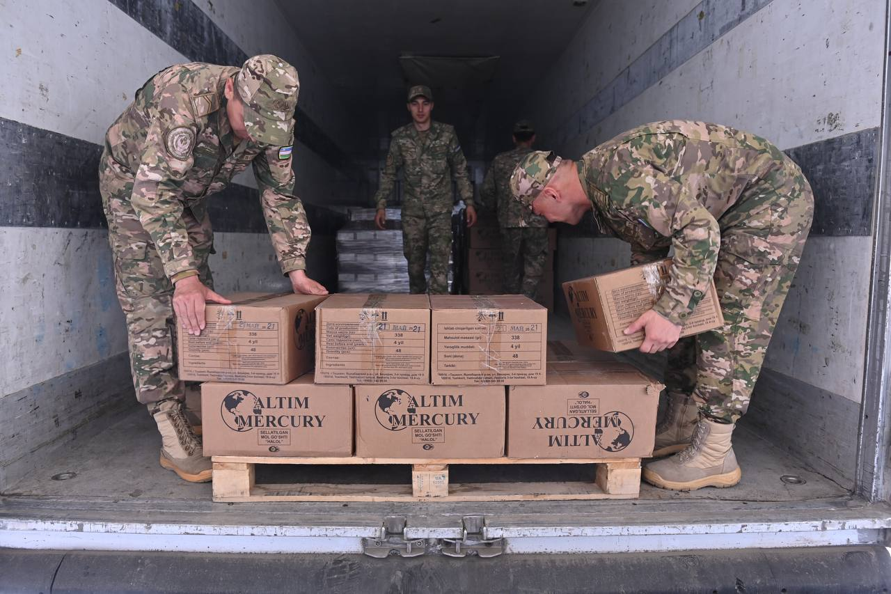 Humanitarian aid from Uzbekistan to Kazakhstan