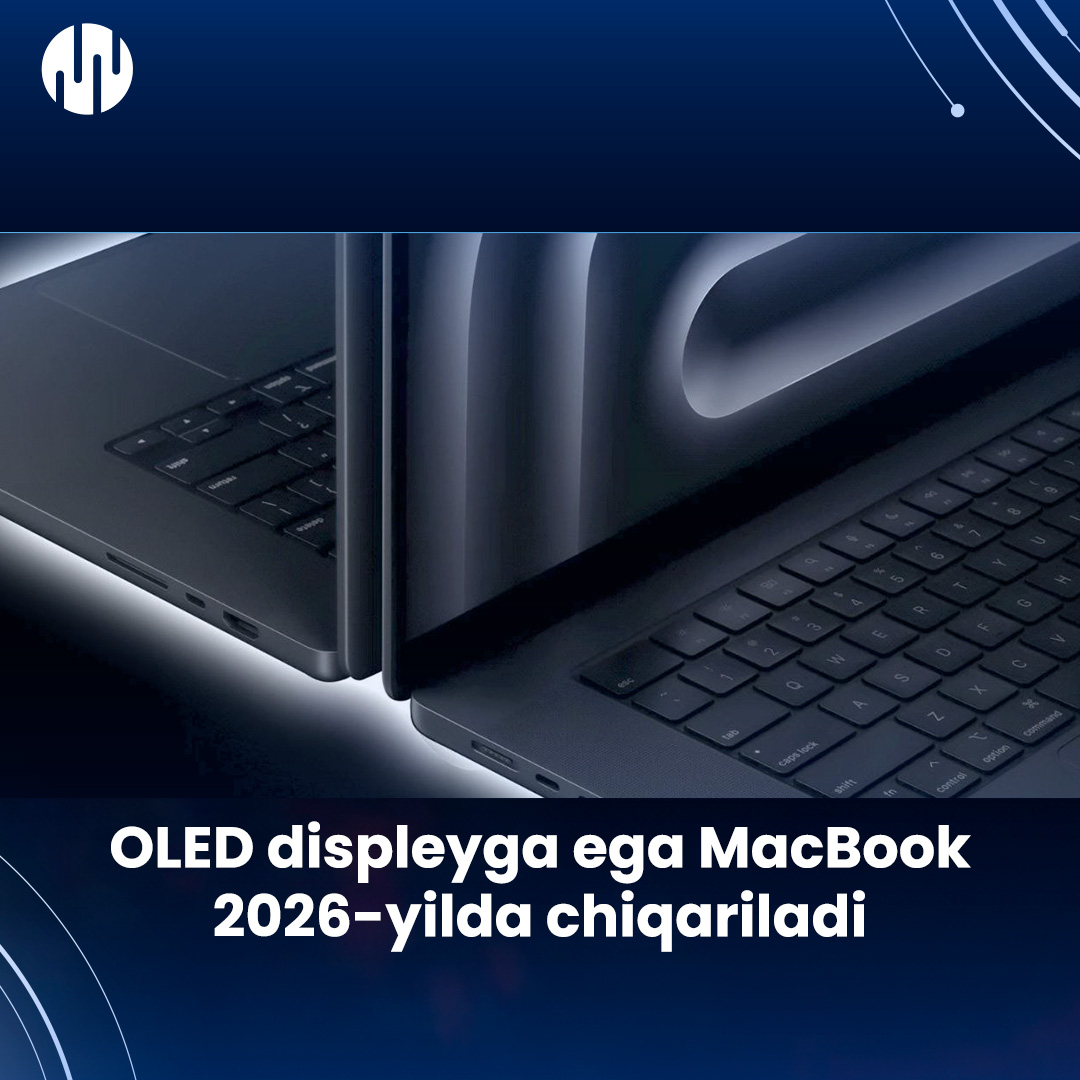 💻 MacBook with OLED screen is expected to be released in 2026