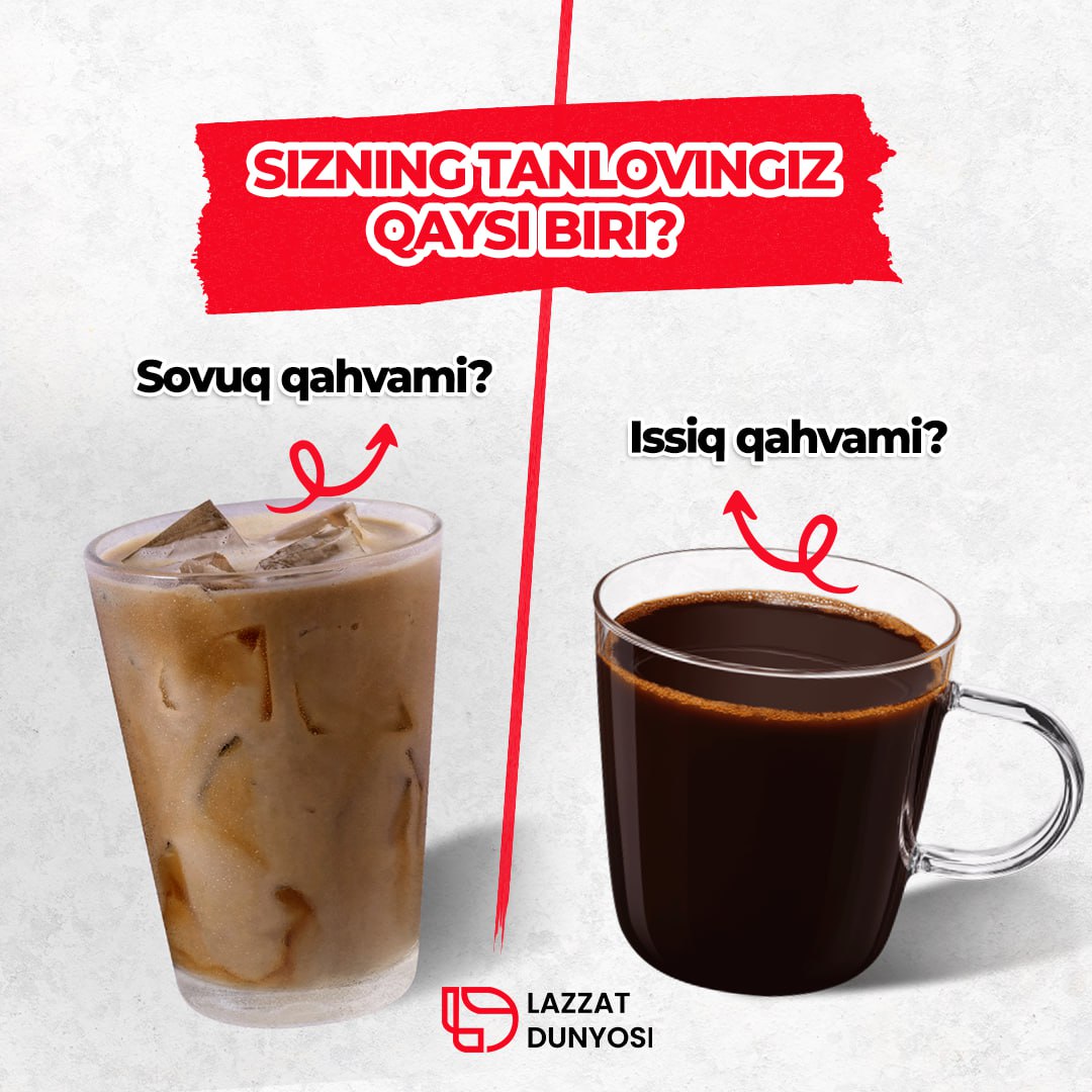 As the hot days are approaching, which coffee do you prefer to drink, cold or hot? 