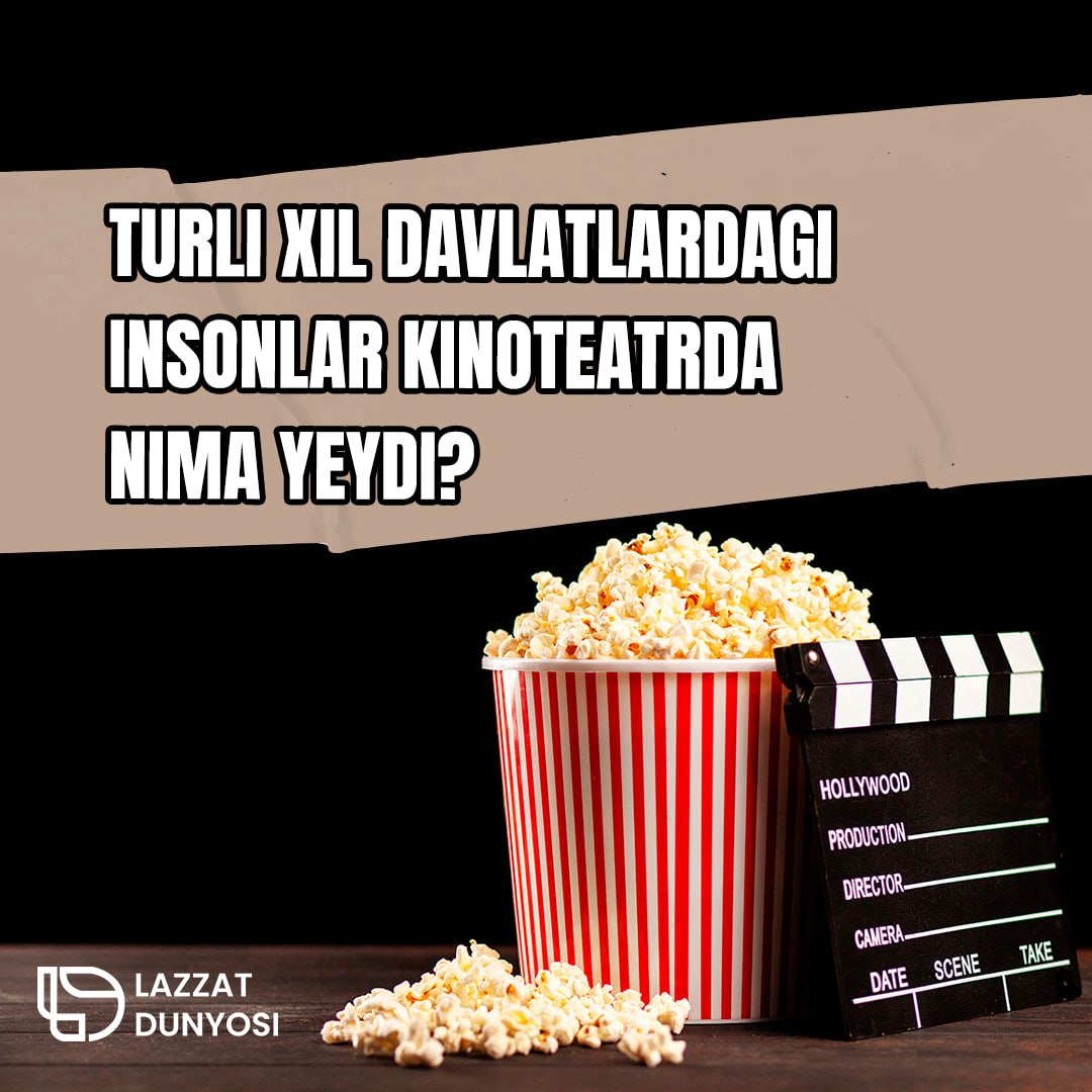 Foods that people in different countries eat in the cinema  