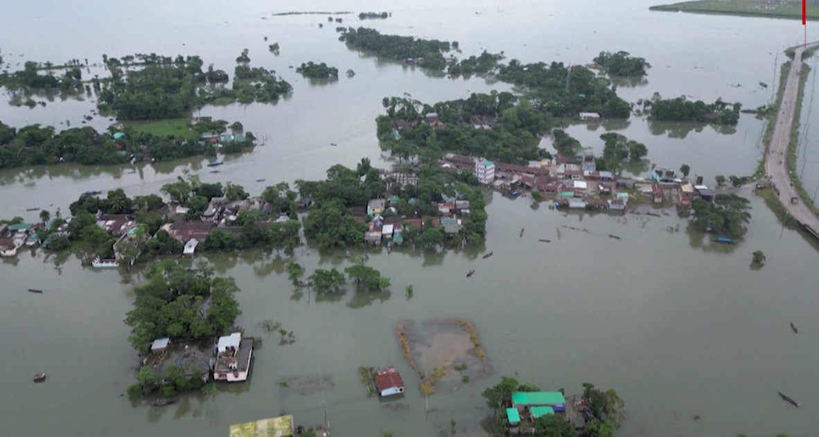 Floods occurred in Bangladesh