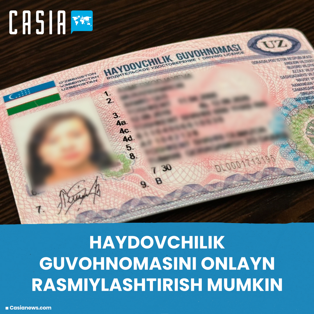 Haydovchilik guvohnomasini onlayn rasmiylashtirish mumkin