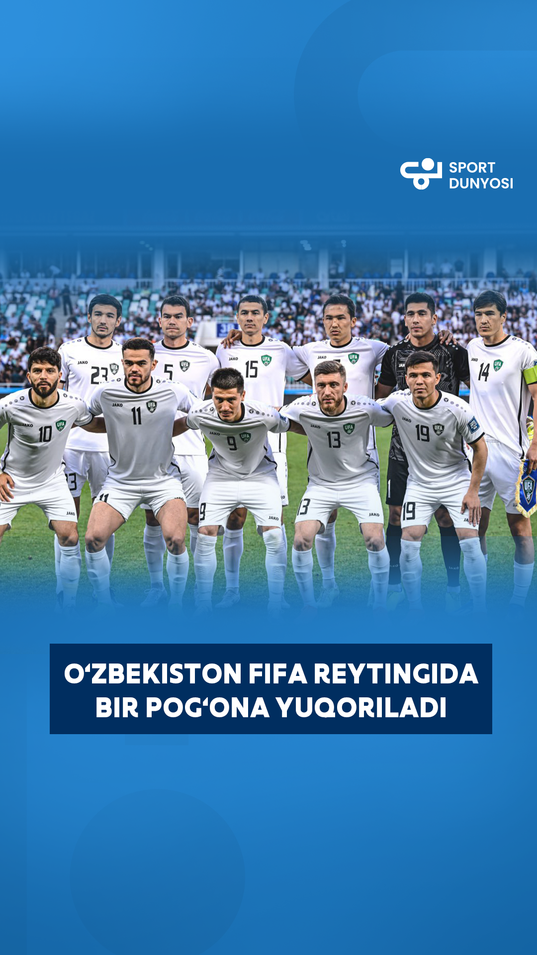 Uzbekistan rose one place in the FIFA ranking