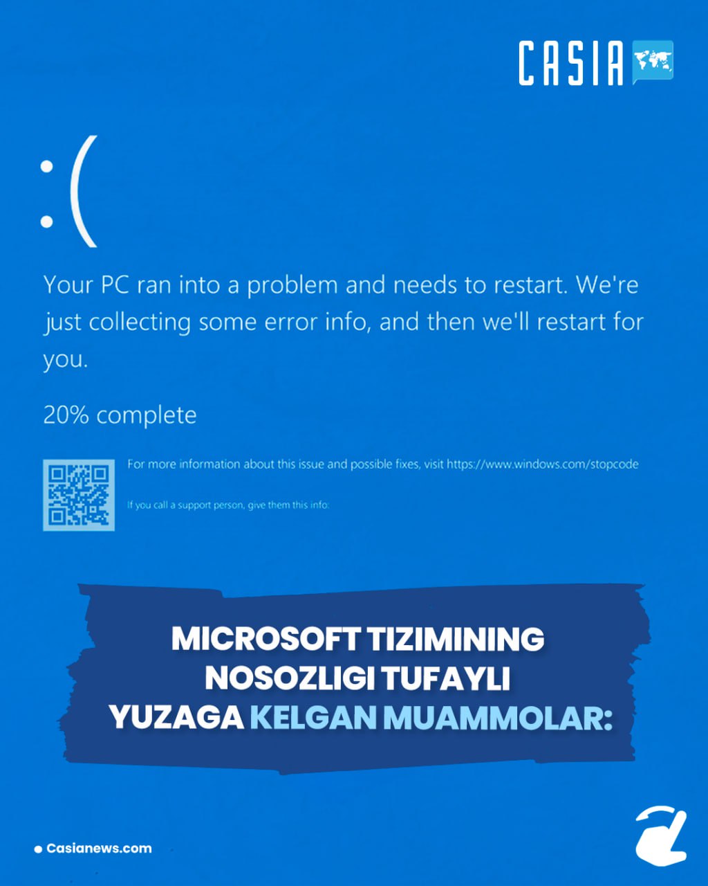 These are the problems caused by the Microsoft system crash so far!