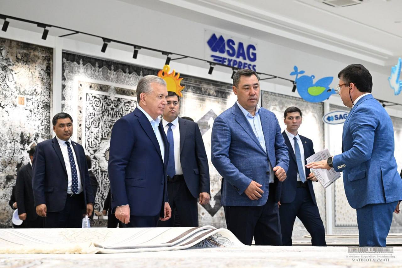 Mirziyoyev and Japarov in Khiva