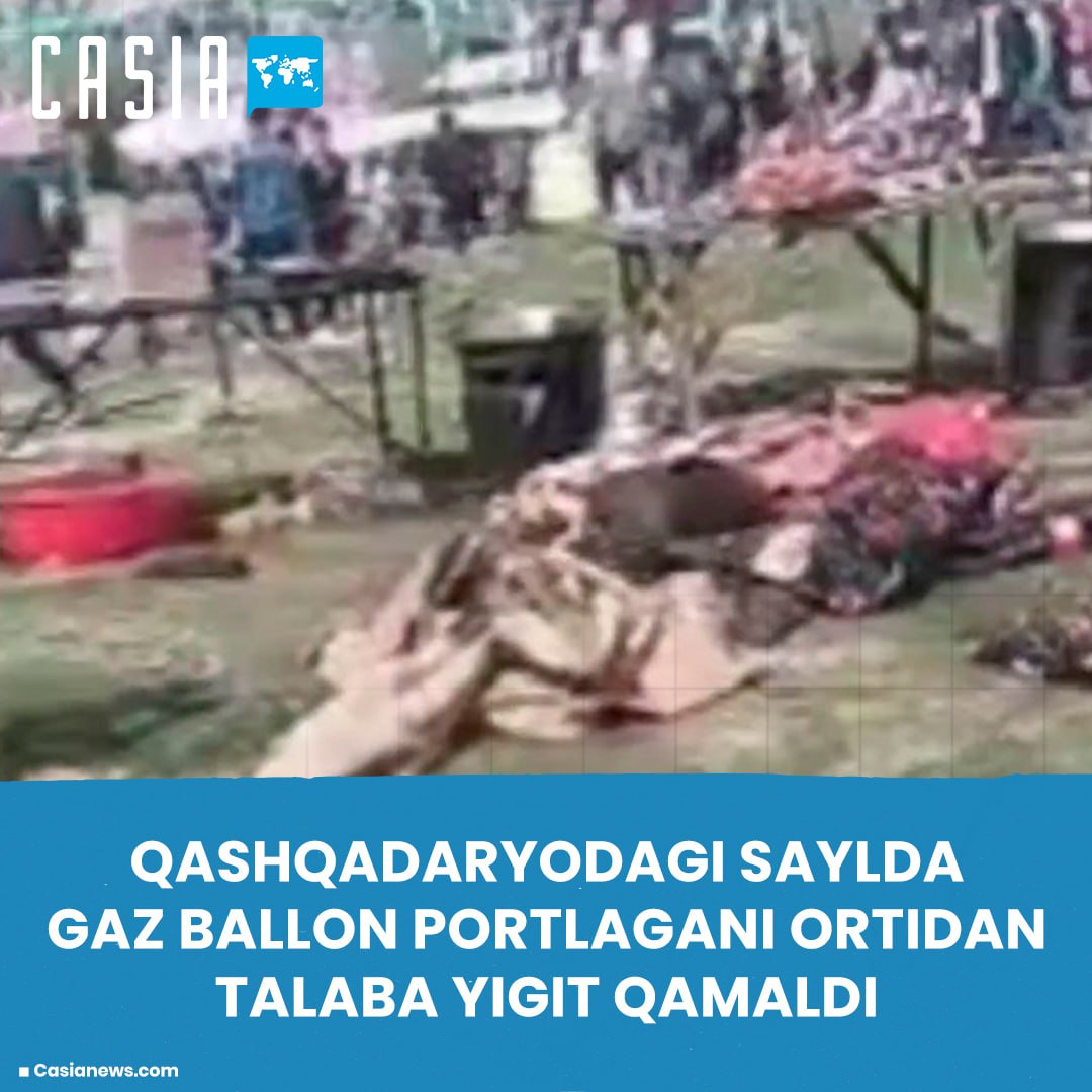 A young student was arrested after exploding a gas cylinder at a rally in Kashkadarya
