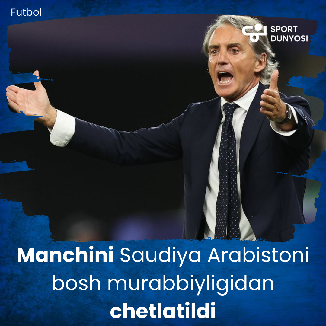 Mancini was removed from the head coach of Saudi Arabia❌