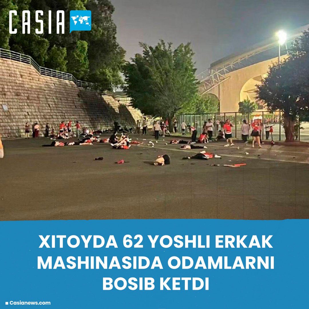 Xitoyda haydovchi odamlar ustiga mashina haydadi
