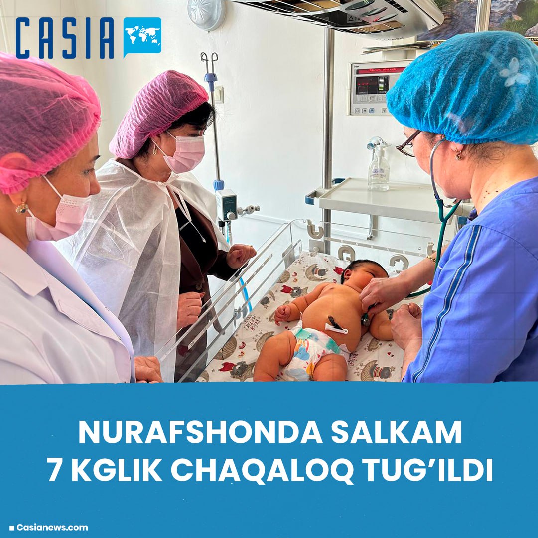 A baby weighing almost 7 kg was born in Nurafshon