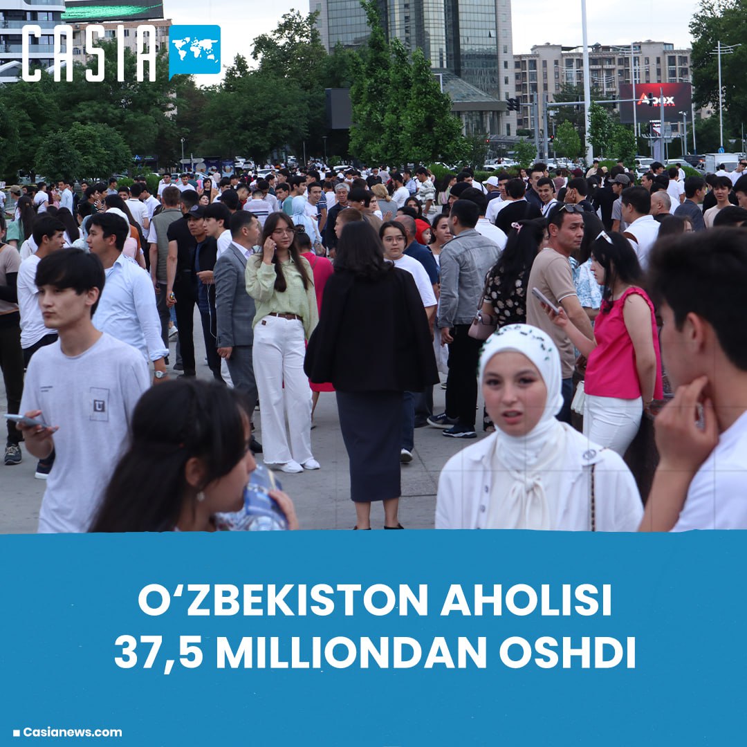 The population of Uzbekistan exceeded 37.5 million