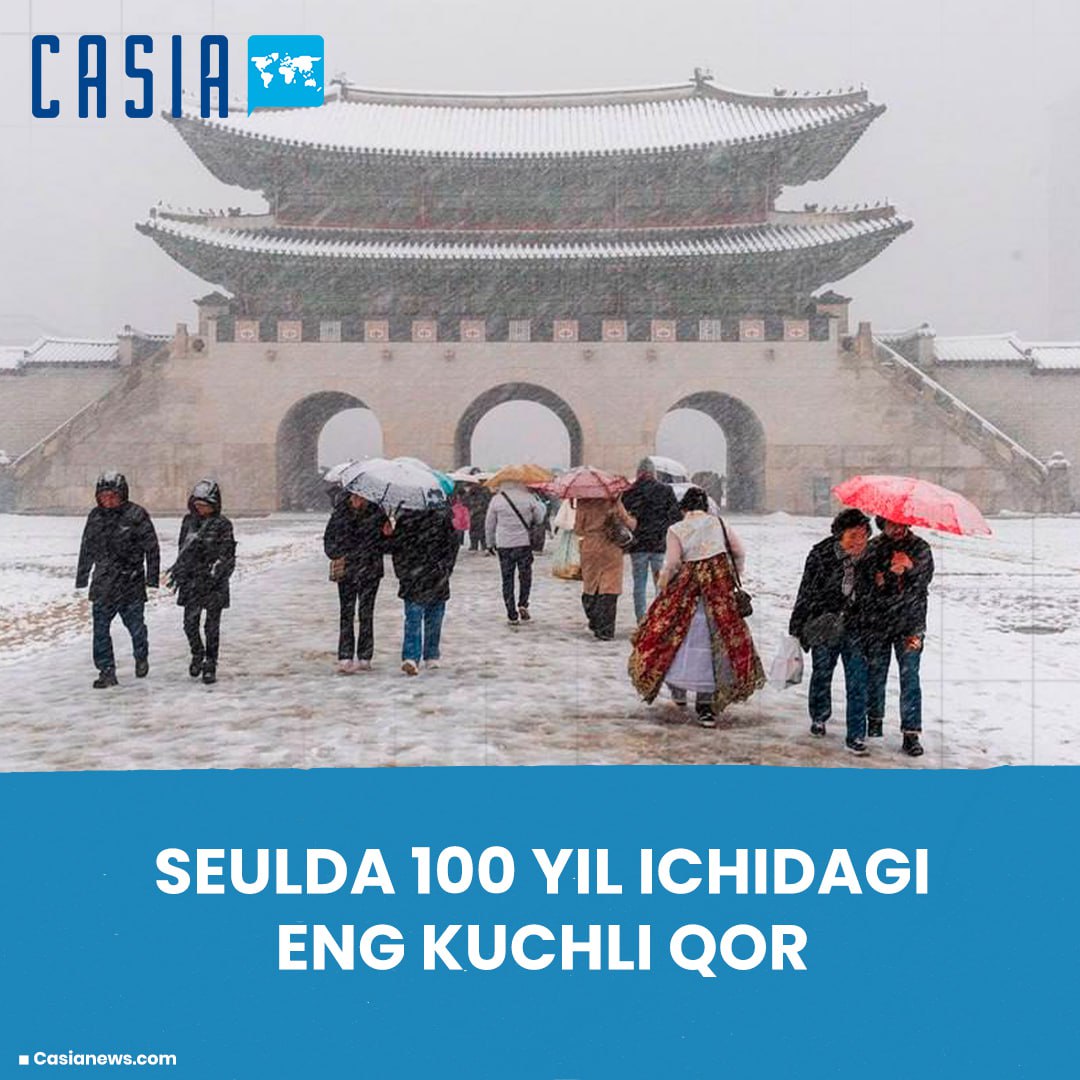 Seulda 100 yil ichidagi eng kuchli qor yog‘di