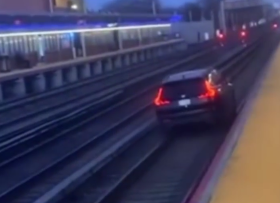 🤦‍♂️ Driver driving on railroad tracks