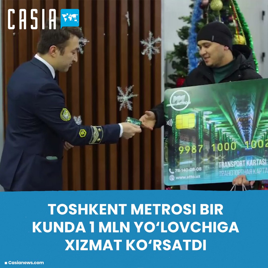 Ilk marotaba Toshkent metropoliteni bir kunda 1 mln yo‘lovchiga xizmat ko‘rsatdi