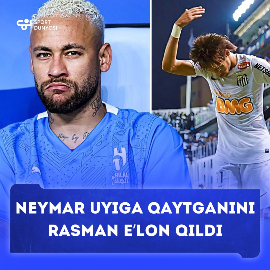 Neymar announced on social networks that he is returning to "Santos" after 12 years.