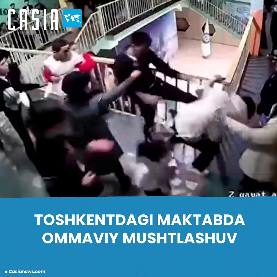 Students staged a mass brawl at a school in Tashkent