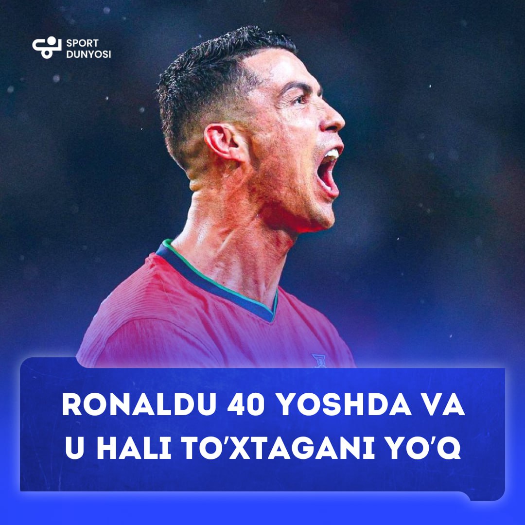 Ronaldo is 40 years old and he hasn't stopped yet!