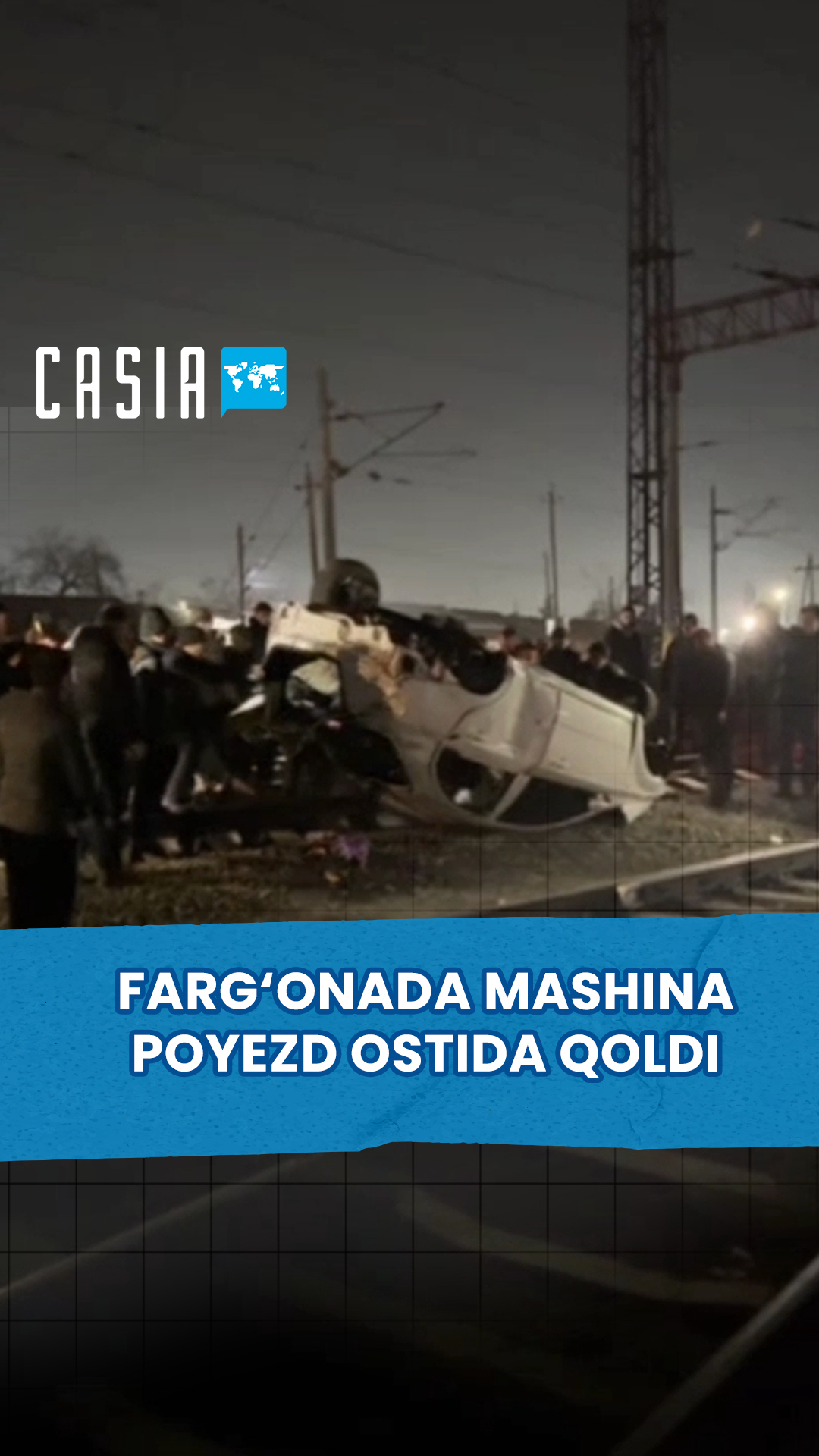Freight train hits car in Fergana
