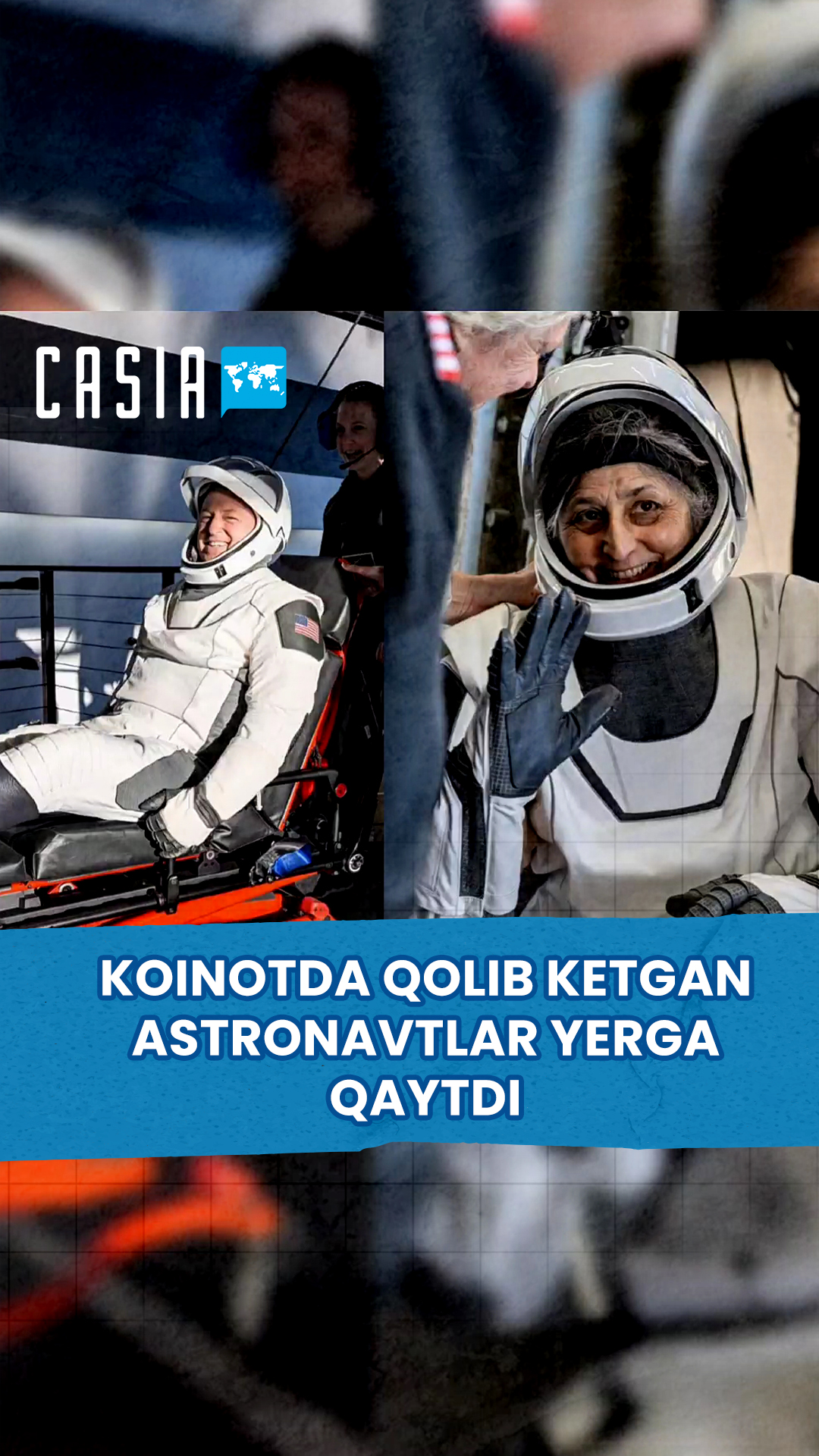 Astronauts stranded in space return to Earth