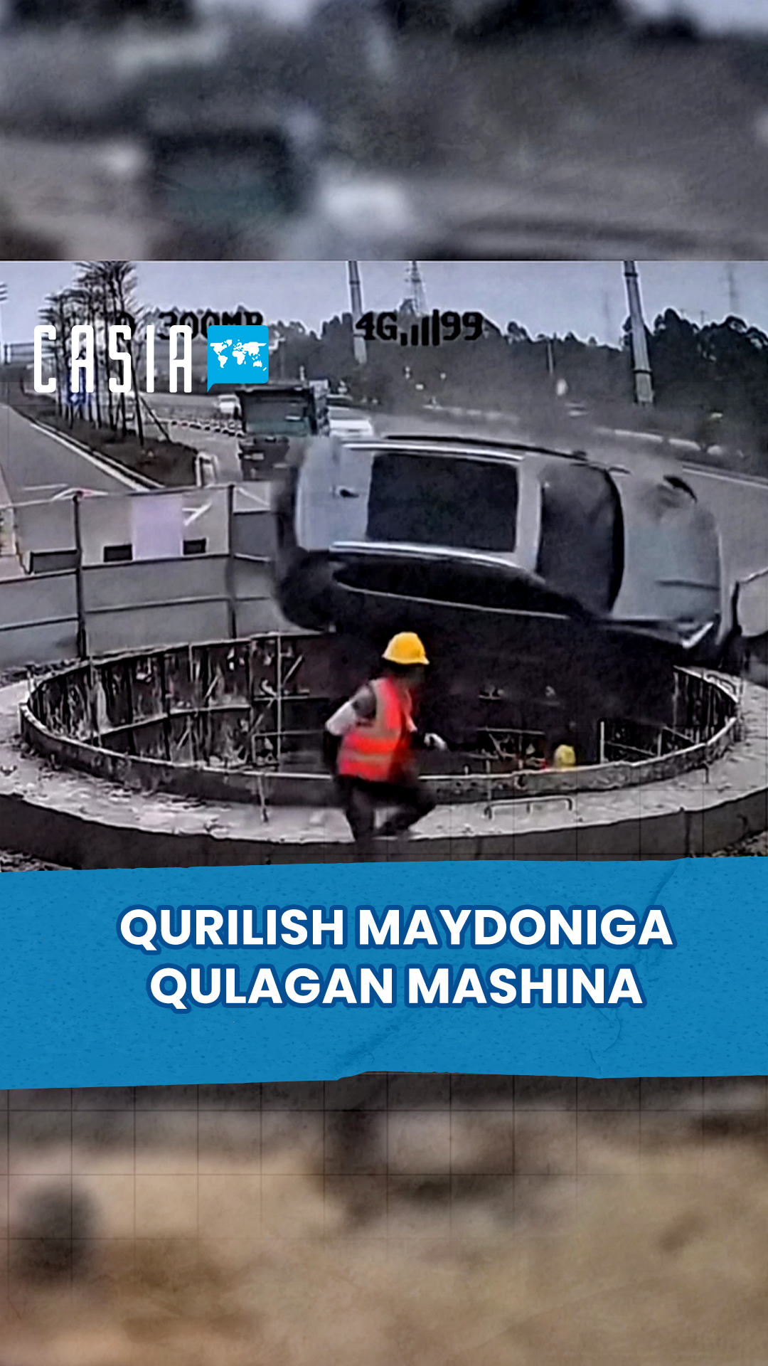 Car crashes into construction site