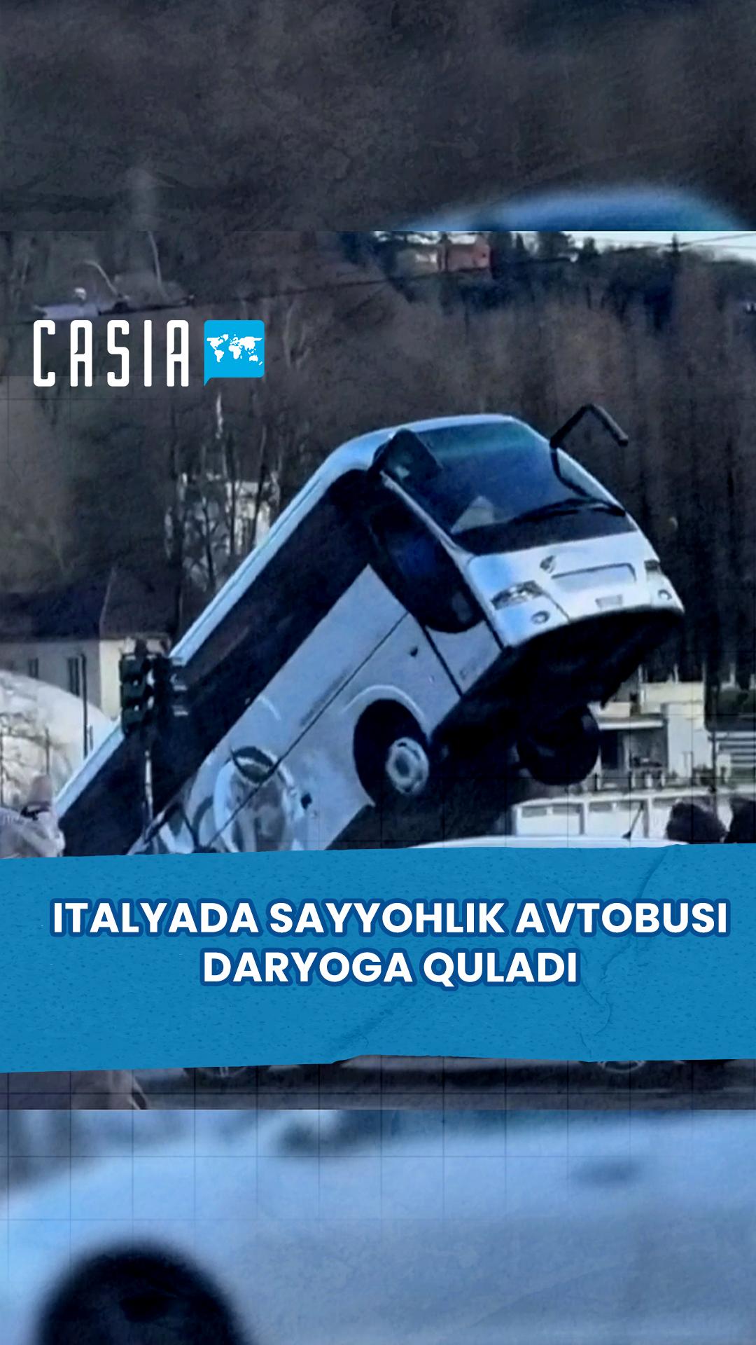 Bus Falls Into River in Italy