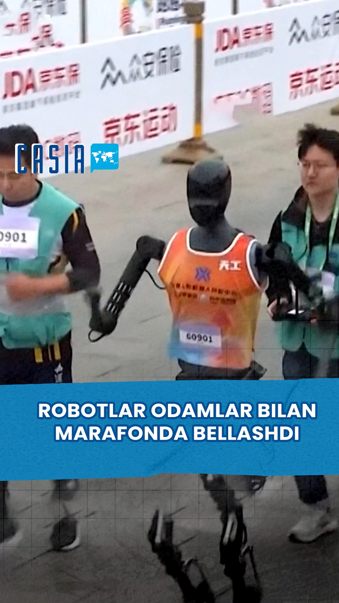 Robots compete with humans in Chinese marathon