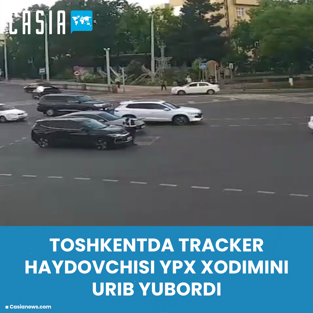 Tracker driver hits traffic police officer in Tashkent