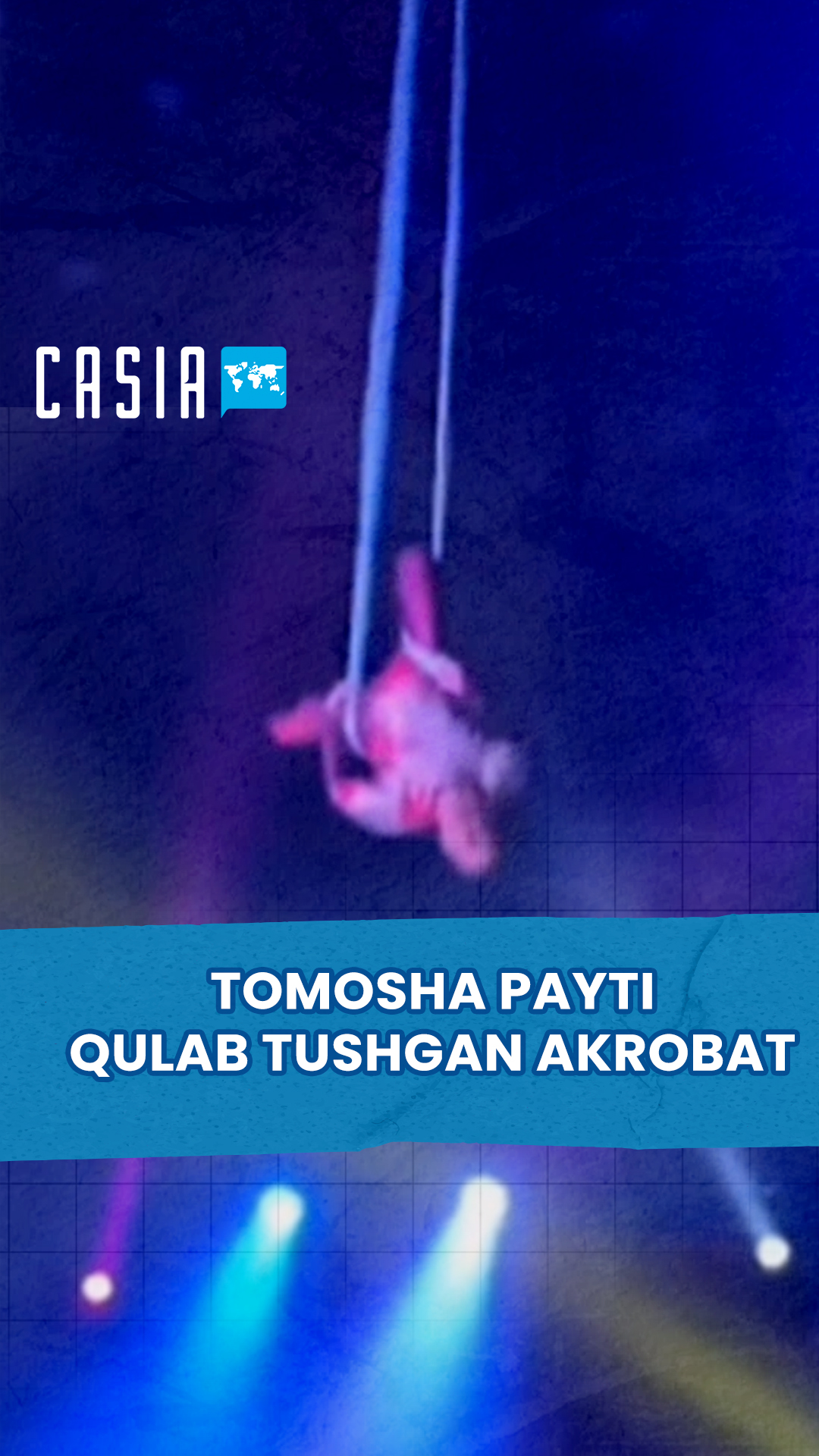 Acrobat falls during performance