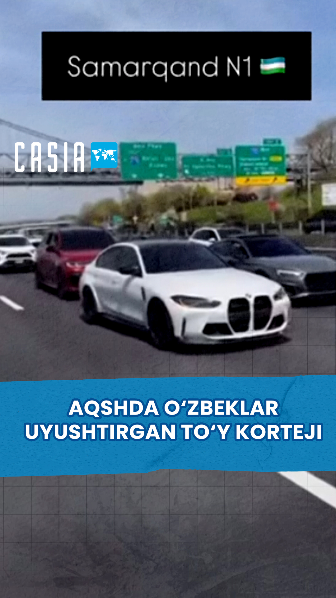Wedding procession organized by Uzbeks in the USA