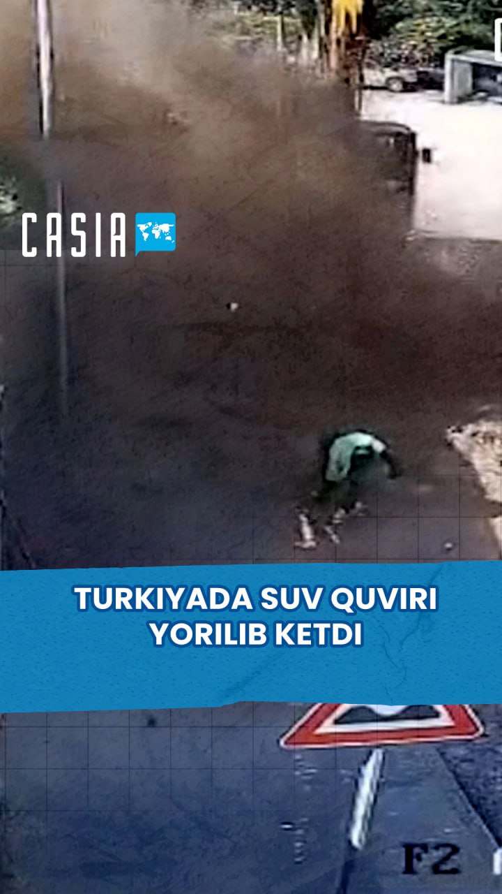 A water main burst in Turkey