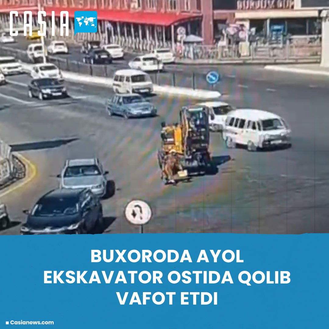 Excavator runs over pedestrian