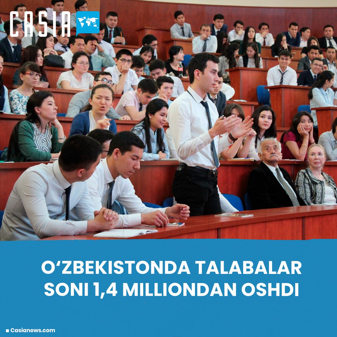🎓 Number of students in Uzbekistan exceeds 1.4 million