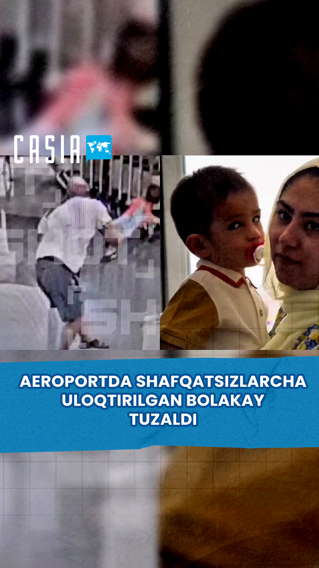 Boy brutally thrown at Russian airport recovers