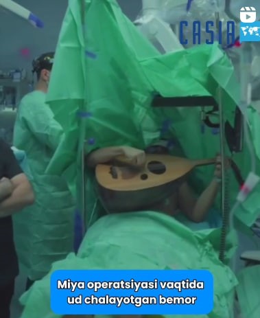 A patient who is burning during brain surgery