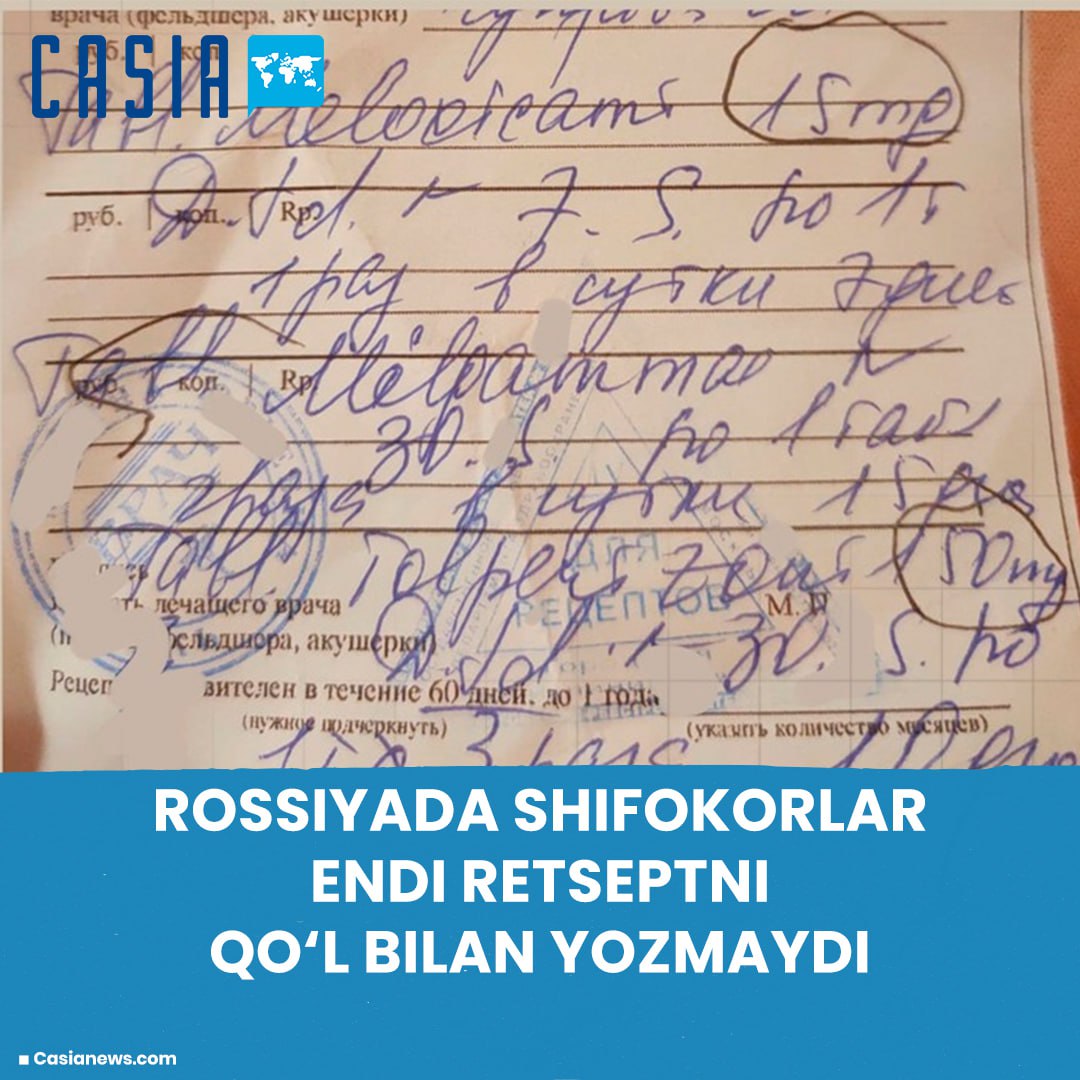 In Russia, doctors may no longer be able to write down the prescription by hand